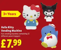 Lidl Hello Kitty Vending Machine offer