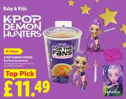 Lidl K-pop demon hunters fan pack assortment offer