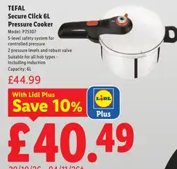 Lidl Tefal secure click 6l pressure cooker offer