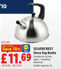 Lidl Silvercrest Stove Top Kettle offer