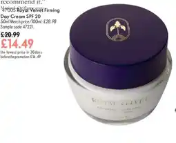 Oriflame Royal Velvet Firming Day Cream SPF 20 offer