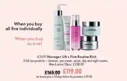 Oriflame Novage+ Lift + Firm Routine Rich offer