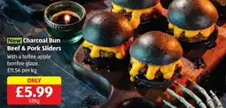 Aldi Charcoal Bun Beef & Pork Sliders offer