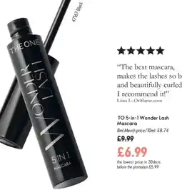 Oriflame TO 5-in-1 Wonder Lash Mascara offer