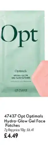 Oriflame Opt Optimals Hydra-Glow Gel Face Patches offer