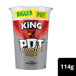 Iceland Pot Noodle Sticky Rib King 114 g offer