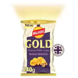 Iceland Walkers Gold Black Truffle Premium Sharing Crisps 140g offer