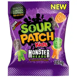 Iceland Sour Patch Kids Monster Heads Candy 105g offer
