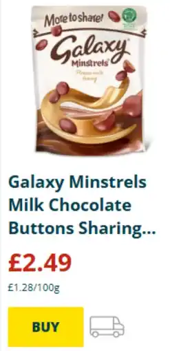 Home Bargains Galaxy minstrels milk chocolate buttons sharing offer