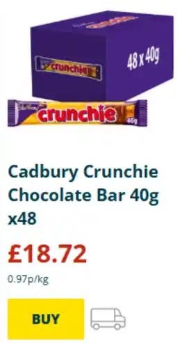 Home Bargains Cadbury crunchie chocolate bar offer