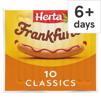 Tesco Herta Classic Frankfurters Hot Dogs 10 Pack 350G offer