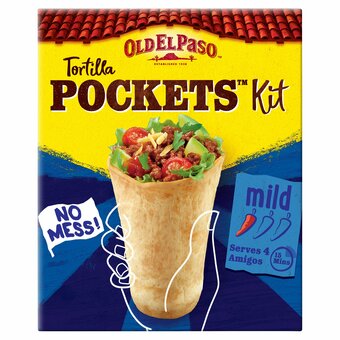 Tesco Old El Paso Tortilla Pockets Kit Mild 375G offer