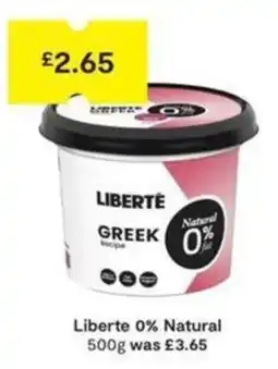 SuperValu Liberte 0% Natural Greek offer