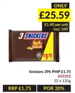 Musgrave MarketPlace Snickers 3Pk offer