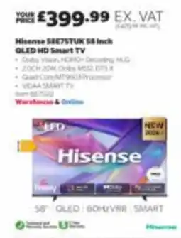 Costco Hisense 58 inch oled hd smart tv offer