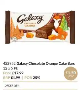 Musgrave MarketPlace Galaxy chocolate orange cake bars offer