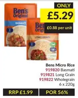 Musgrave MarketPlace Bens Micro Rice offer