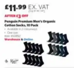 Costco Penguin Premium Men's Organic Cotton Socks offer