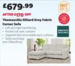 Costco Thomasville Dillard Grey Fabric Corner Sofa offer