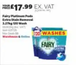 Costco Fairy platinum pods extra stain removal offer