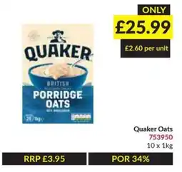 Musgrave MarketPlace Quaker porridge oats offer
