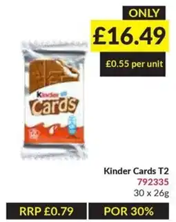 Musgrave MarketPlace Kinder Cards offer