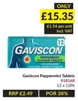 Musgrave MarketPlace Gaviscon peppermint tablets offer