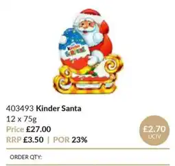 Musgrave MarketPlace Kinder santa offer