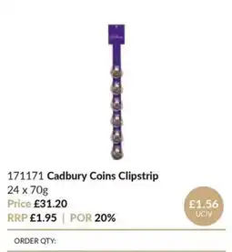 Musgrave MarketPlace Cadbury coins clipstrip offer