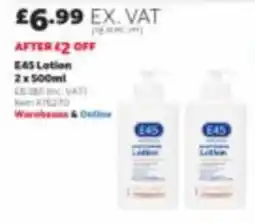 Costco E45 Lotion offer