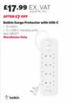 Costco Belkin surge protector with usb-c offer