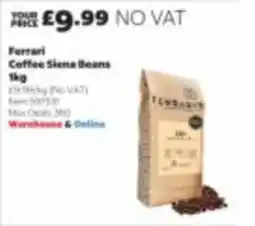 Costco Ferrari coffee siena beans offer