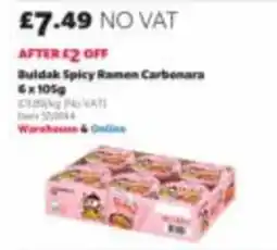 Costco Buldak Spicy Ramen Carbonara offer