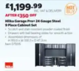 Costco Hika Garage Pro+ 24 Gauge Steel 9 Piece Cabinet Set offer