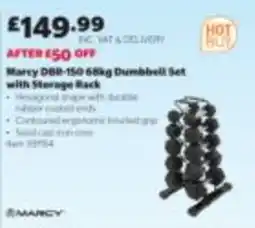 Costco Marcy dumbbell set with storage rack offer