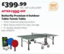 Costco Butterfly Premium 4 Outdoor Table Tennis Table offer