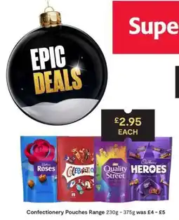 SuperValu Cadbury confectionery pouches offer