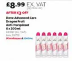 Costco Dove advanced care dragon fruit anti-perspirant offer