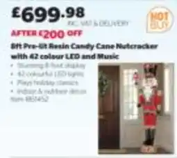 Costco 8ft Pre-lit Resin Candy Cane Nutcracker offer