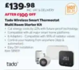 Costco Tado Wireless Smart Thermostat Multi Room Starter Kit offer