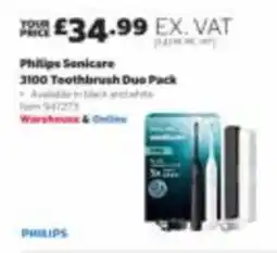 Costco Philips sonicare 3100 toothbrush duo pack offer