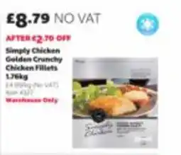 Costco Simply Chicken golden crunchy chicken fillets offer