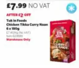 Costco Tuk in Foods Chicken Tikka Curry Naan offer