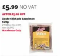 Costco Aoste Stickado Saucisson offer