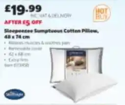 Costco Sleepeezee Sumptuous Cotton Pillow offer