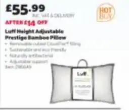 Costco Luff height adjustable prestige bamboo pillow offer