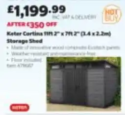 Costco Keter Cortina Storage Shed offer