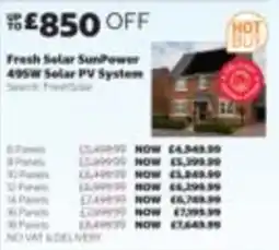 Costco Fresh Solar SunPower 495W Solar PV System offer