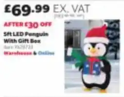 Costco 5ft LED Penguin With Gift Box offer
