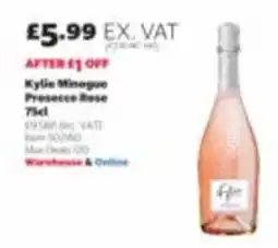 Costco Kylie Minogue Prosecco Rose offer